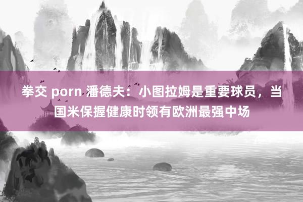 拳交 porn 潘德夫：小图拉姆是重要球员，当国米保握健康时领有欧洲最强中场