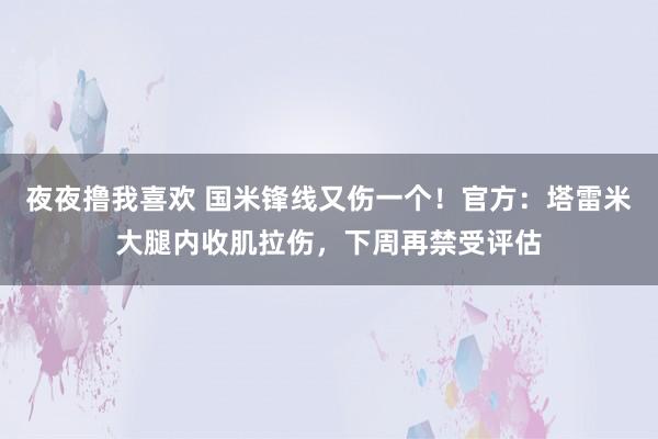 夜夜撸我喜欢 国米锋线又伤一个！官方：塔雷米大腿内收肌拉伤，下周再禁受评估